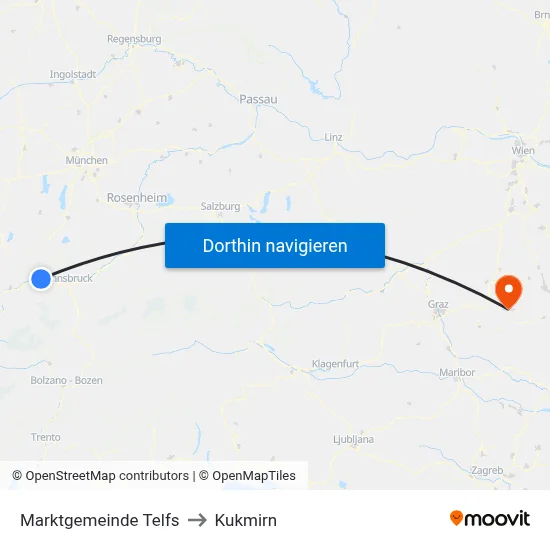 Marktgemeinde Telfs to Kukmirn map