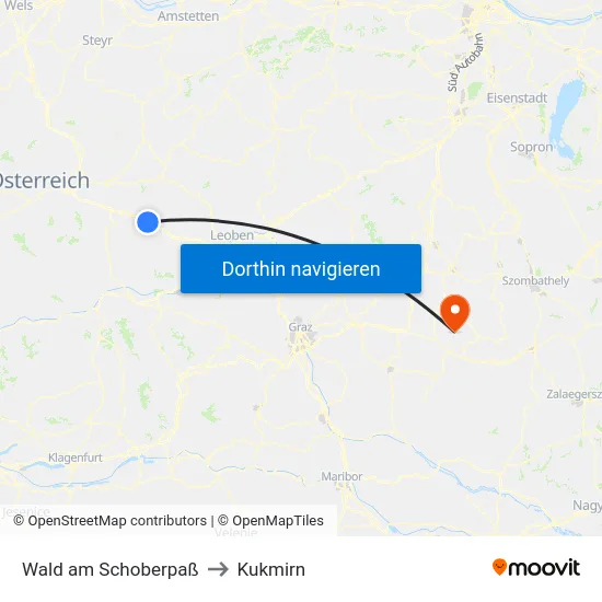 Wald am Schoberpaß to Kukmirn map