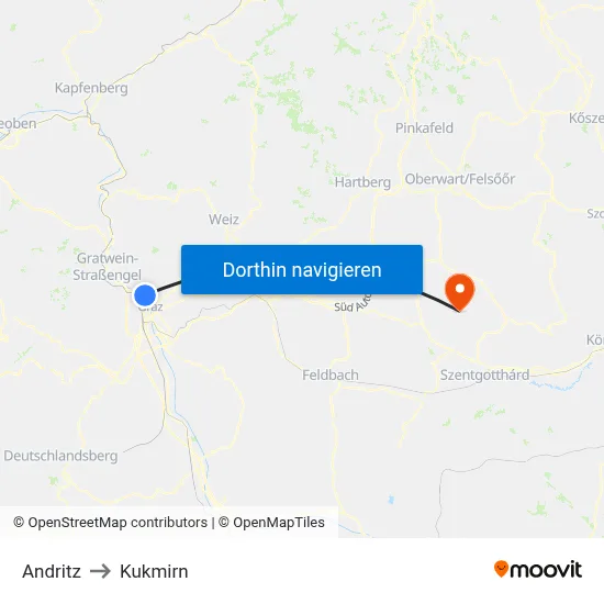 Andritz to Kukmirn map