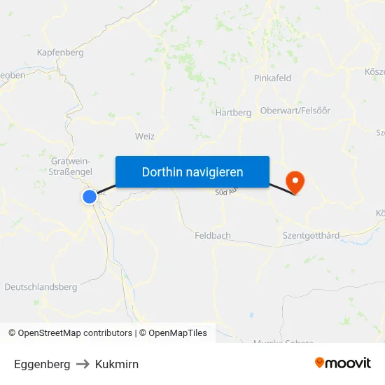 Eggenberg to Kukmirn map
