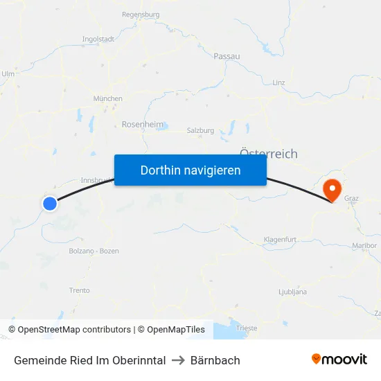 Gemeinde Ried Im Oberinntal to Bärnbach map