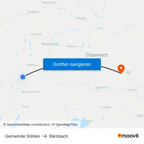 Gemeinde Sölden to Bärnbach map