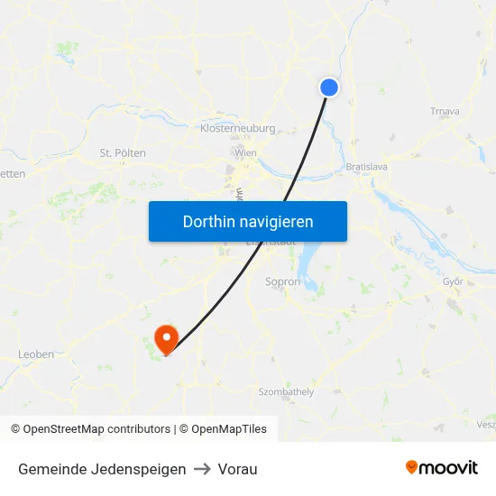 Gemeinde Jedenspeigen to Vorau map