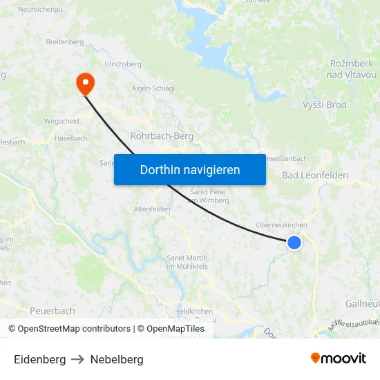 Eidenberg to Nebelberg map