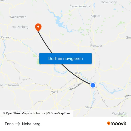 Enns to Nebelberg map