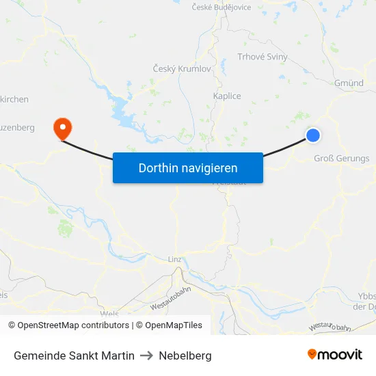 Gemeinde Sankt Martin to Nebelberg map
