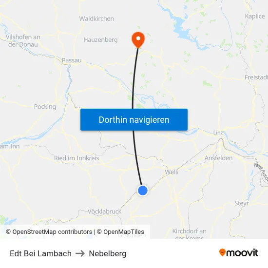 Edt Bei Lambach to Nebelberg map
