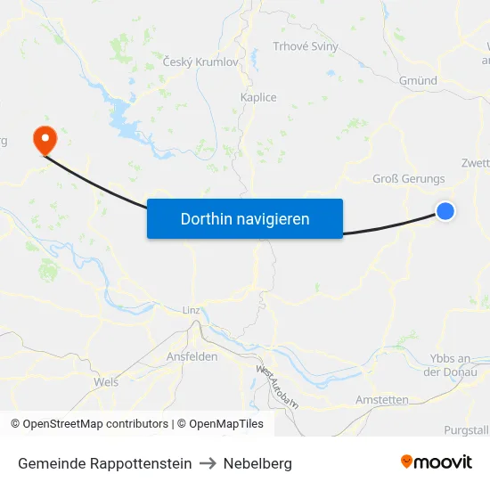 Gemeinde Rappottenstein to Nebelberg map