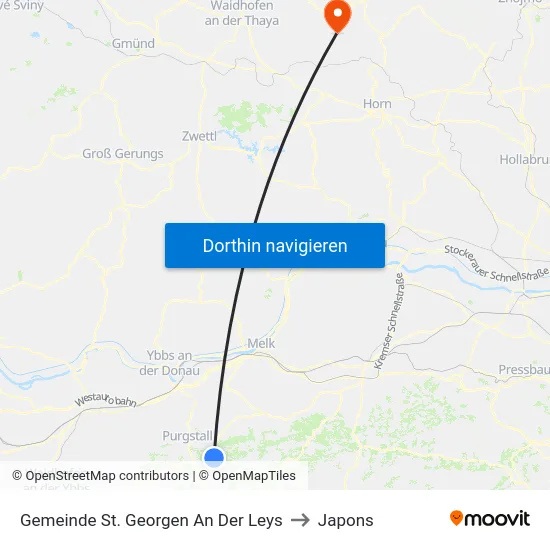 Gemeinde St. Georgen An Der Leys to Japons map