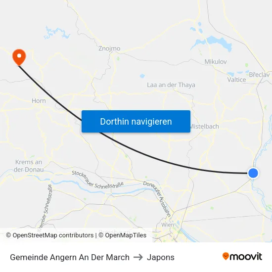 Gemeinde Angern An Der March to Japons map