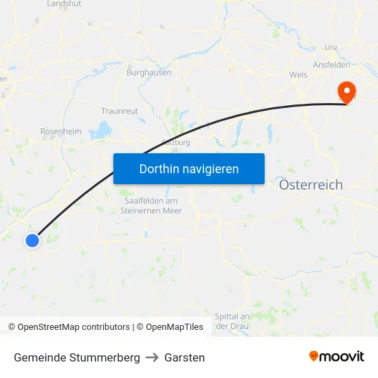 Gemeinde Stummerberg to Garsten map