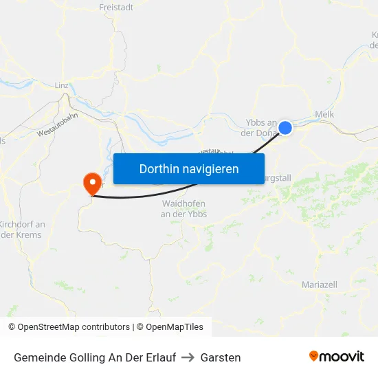 Gemeinde Golling An Der Erlauf to Garsten map