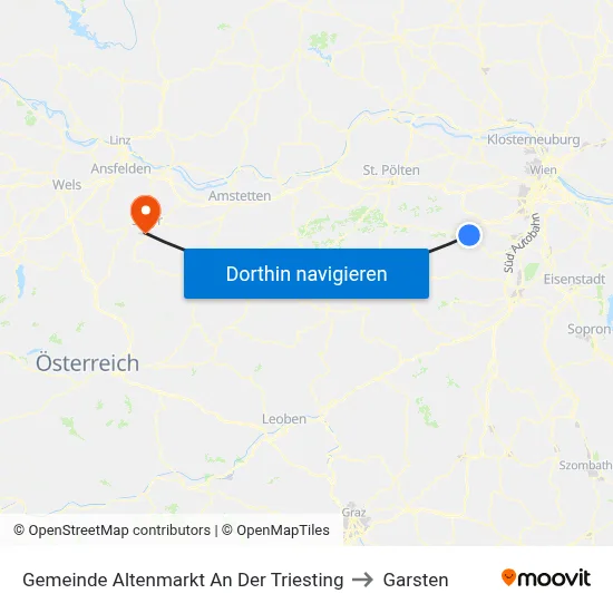 Gemeinde Altenmarkt An Der Triesting to Garsten map