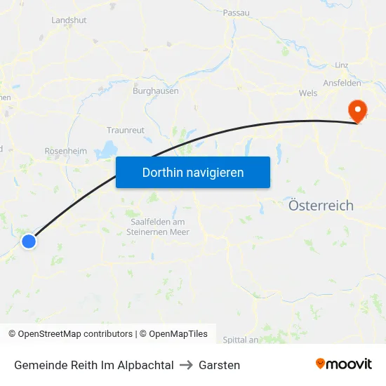 Gemeinde Reith Im Alpbachtal to Garsten map