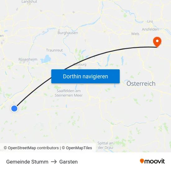 Gemeinde Stumm to Garsten map