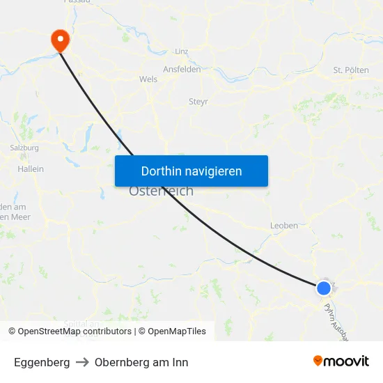 Eggenberg to Obernberg am Inn map
