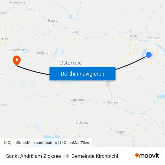 Sankt Andrä am Zicksee to Gemeinde Kirchbichl map