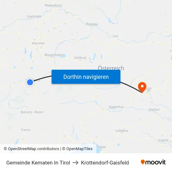 Gemeinde Kematen In Tirol to Krottendorf-Gaisfeld map