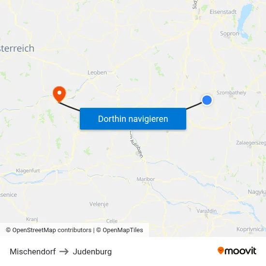 Mischendorf to Judenburg map