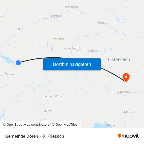 Gemeinde Doren to Friesach map