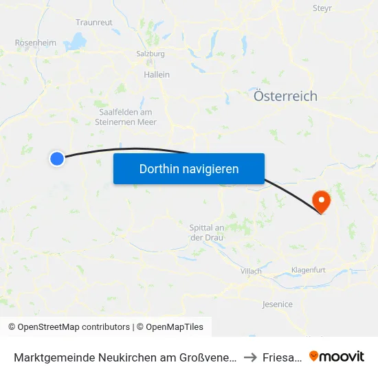 Marktgemeinde Neukirchen am Großvenediger to Friesach map