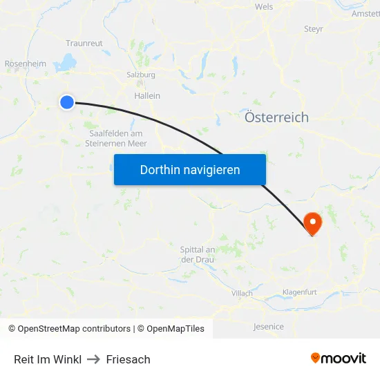 Reit Im Winkl to Friesach map