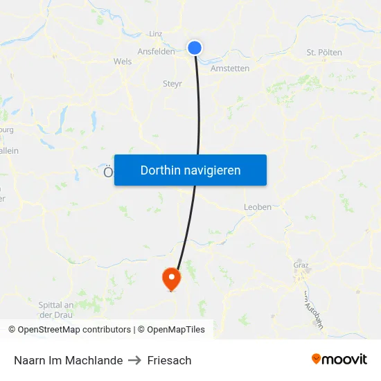 Naarn Im Machlande to Friesach map