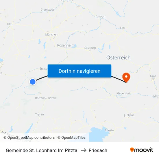 Gemeinde St. Leonhard Im Pitztal to Friesach map