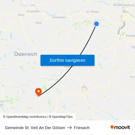 Gemeinde St. Veit An Der Gölsen to Friesach map