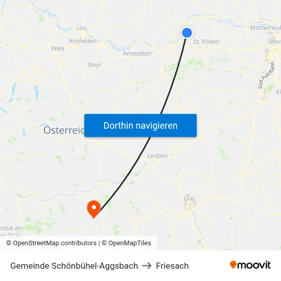 Gemeinde Schönbühel-Aggsbach to Friesach map