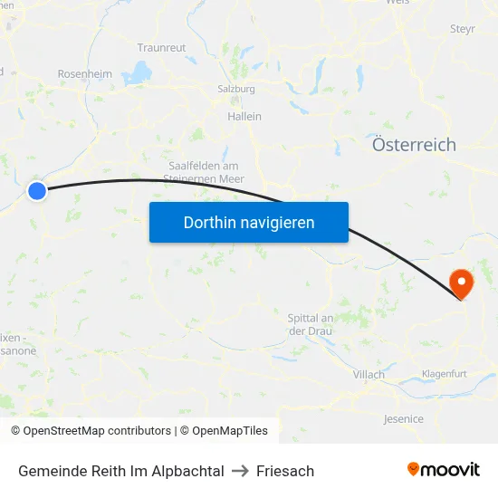 Gemeinde Reith Im Alpbachtal to Friesach map