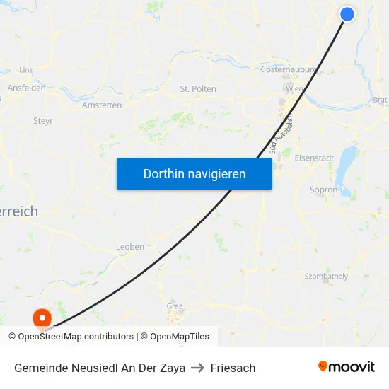 Gemeinde Neusiedl An Der Zaya to Friesach map