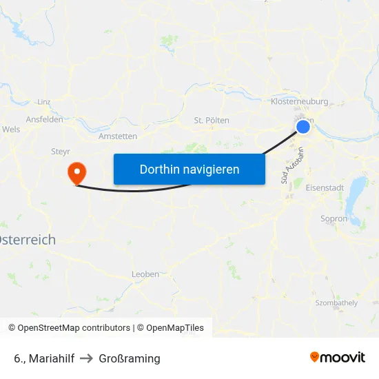 6., Mariahilf to Großraming map