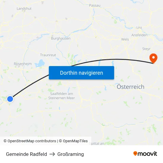 Gemeinde Radfeld to Großraming map