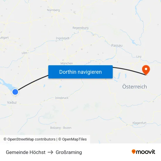 Gemeinde Höchst to Großraming map
