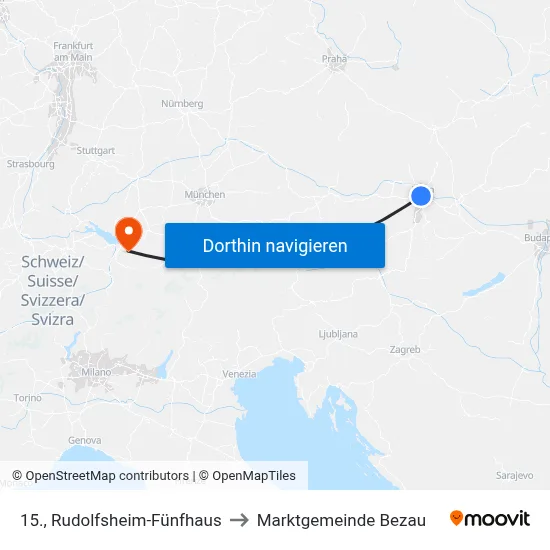 15., Rudolfsheim-Fünfhaus to Marktgemeinde Bezau map