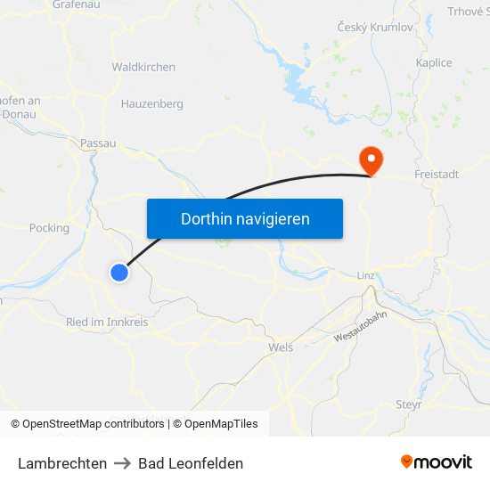 Lambrechten to Bad Leonfelden map