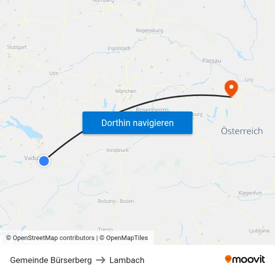 Gemeinde Bürserberg to Lambach map