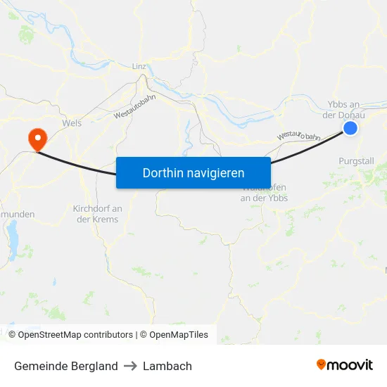 Gemeinde Bergland to Lambach map