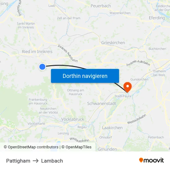 Pattigham to Lambach map