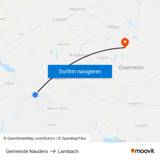 Gemeinde Nauders to Lambach map