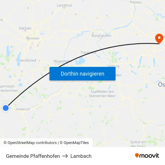 Gemeinde Pfaffenhofen to Lambach map