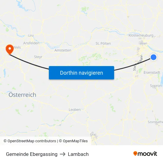 Gemeinde Ebergassing to Lambach map
