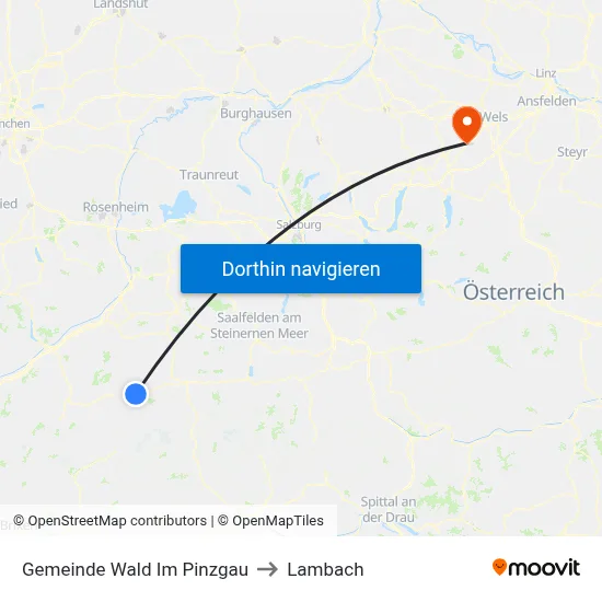 Gemeinde Wald Im Pinzgau to Lambach map