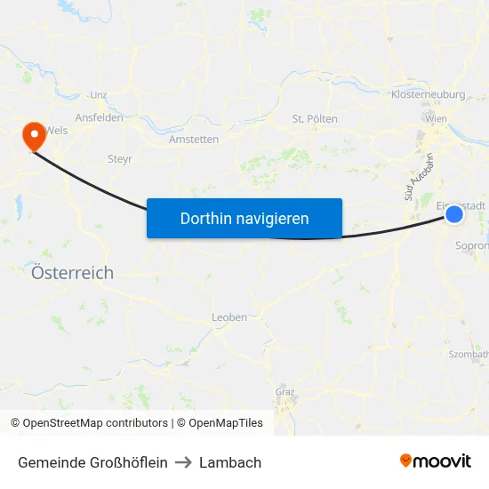 Gemeinde Großhöflein to Lambach map