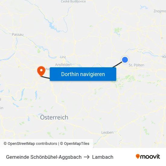 Gemeinde Schönbühel-Aggsbach to Lambach map