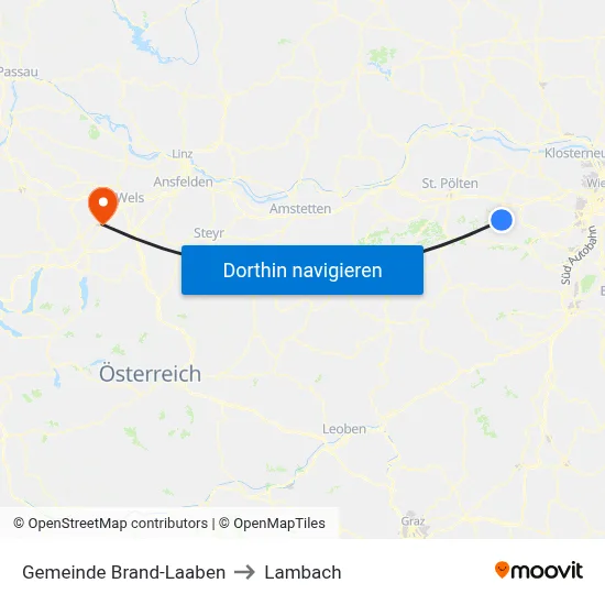 Gemeinde Brand-Laaben to Lambach map