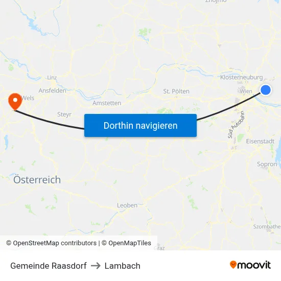 Gemeinde Raasdorf to Lambach map