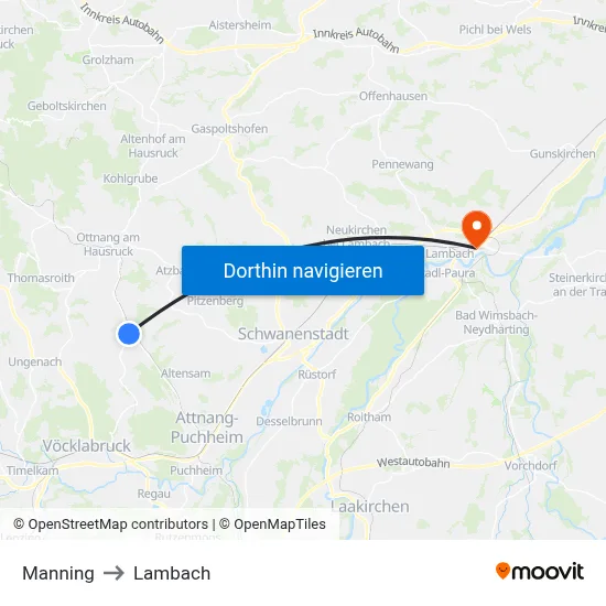 Manning to Lambach map