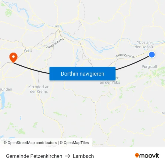Gemeinde Petzenkirchen to Lambach map
